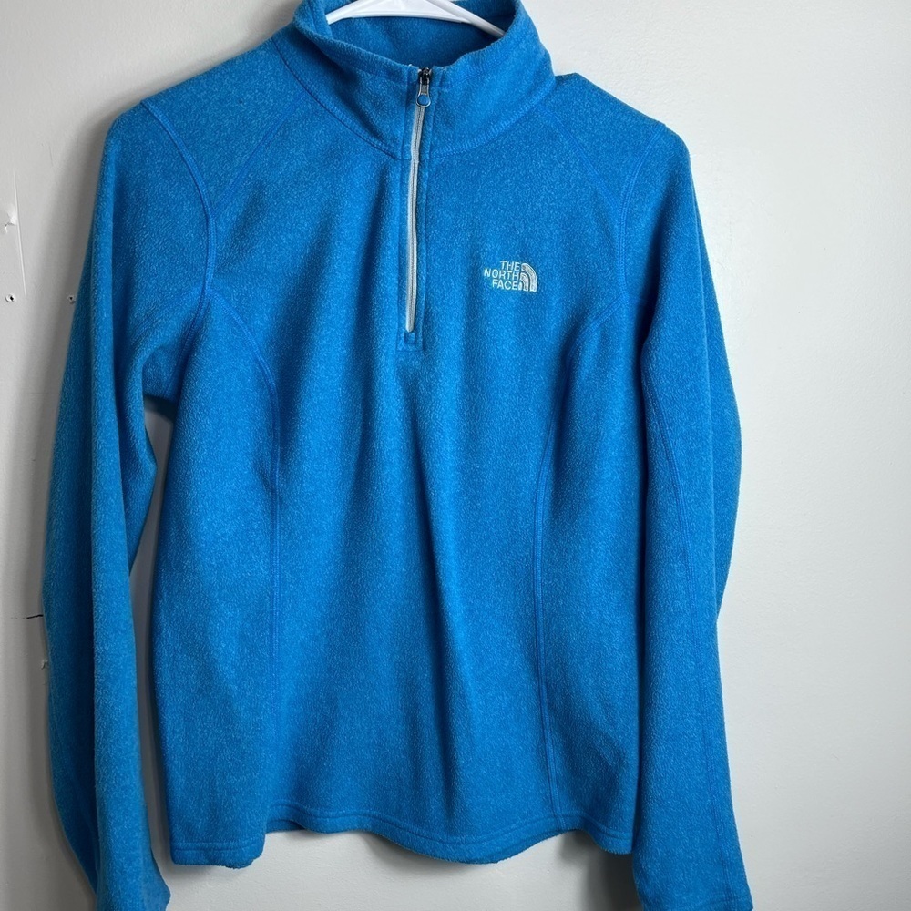 The North Face 1/4 zip fleece pullover blue size small 1774